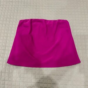 BABATON LADIES STRAPLESS CROPPED TUBE TOP FUSHIA PINK SIZE MEDIUM